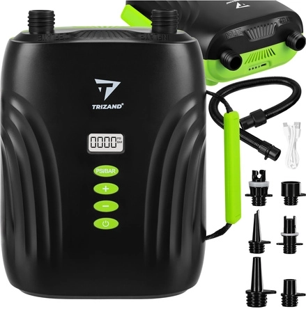 Акумулаторна електрическа помпа за SUP Trizand 20 PSI с LCD и USB‑C