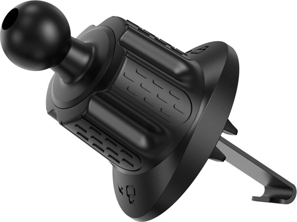 Secure mounting with metal hook and safety lock