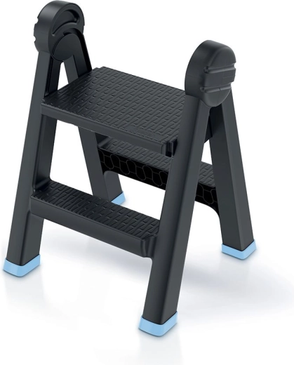 Folding Double-Sided Two-Step Stool TITAN LADDER, Plastic, 150 kg
