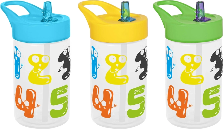 Kids' drinking bottle with straw 400 ml