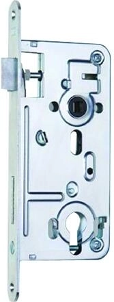 Mortise lock for cylinder insert K221 72/80 left, white, galvanized