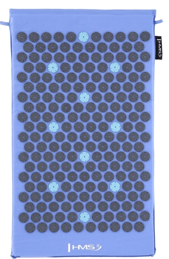 Acupressure mat for massage and relaxation, blue