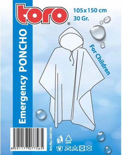 Детско пончо дъждобран TORO