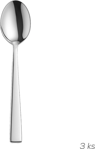 Stainless steel soup spoons, Plain, 3 pcs