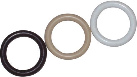 Plastic curtain rod rings, brown (10 pcs)