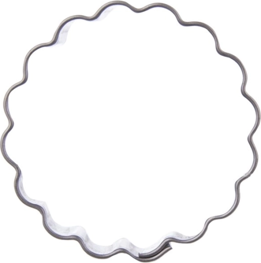 Stainless steel cookie cutter – scalloped-edge circle