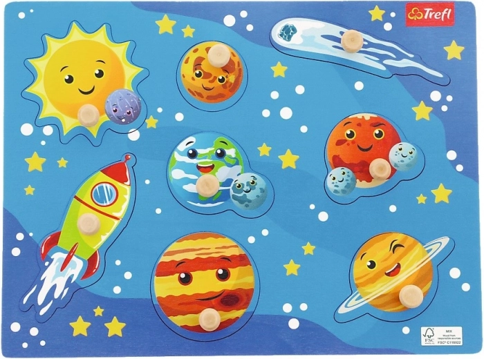 Wooden Cosmos Peg Puzzle, 8 pieces