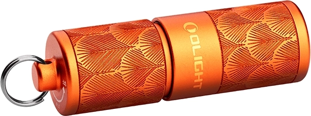 Olight iTHX Orange Feathers keychain flashlight, 180 lm, USB‑C, IPX8