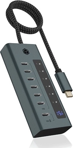 USB‑C хъб 7× USB 3.2 Gen 2 с дисплей и 36W захранване