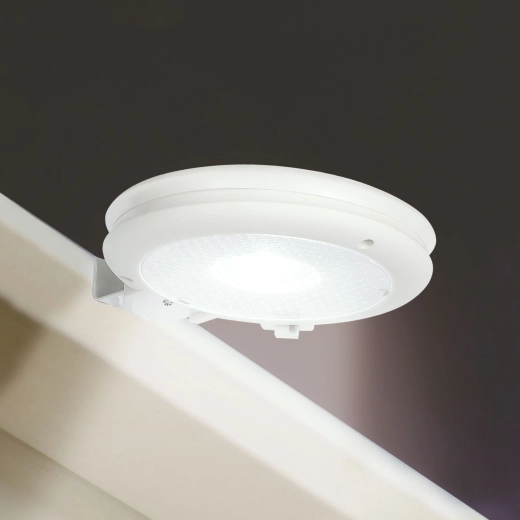 Gutter solar light with 3 cool white SMD LEDs, white