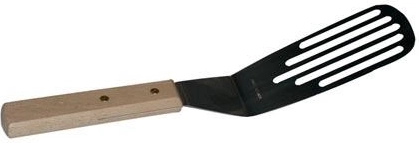 Slotted turner 28 cm with stainless steel head and wooden handle