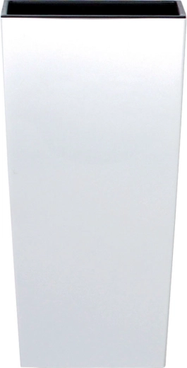 Urbi Square Matt Planter with Insert, 40 cm, White