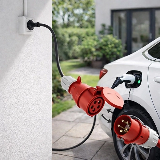 Безопасно натоварване 16 A / 3,5 kW за мобилни EV зарядни устройства