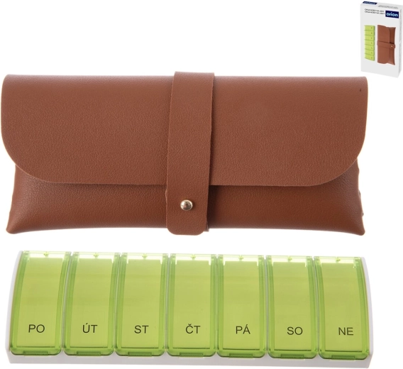 Weekly pill organizer made of UH with case (CZ)