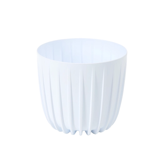 Low Flower Pot Mira 180 White
