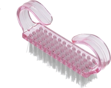 Compact shape and white bristles for checking cleanliness