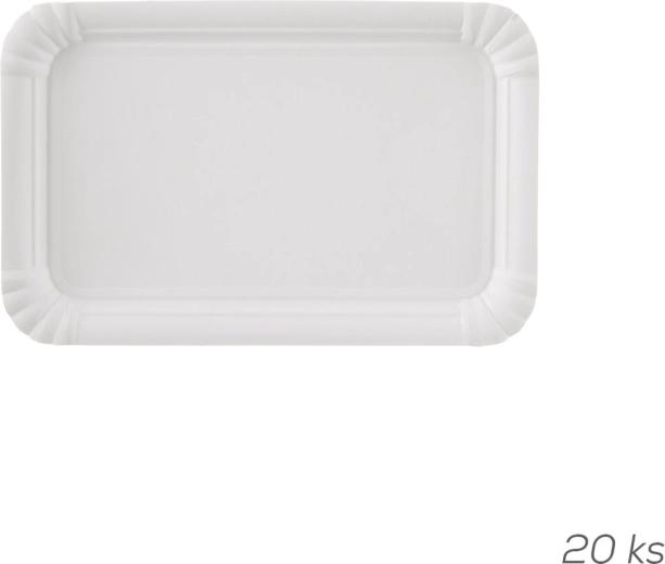 Paper disposable tray 19.5 × 13 cm (20 pcs)