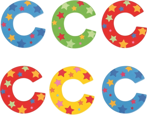Bigjigs Toys wooden letter C with stars