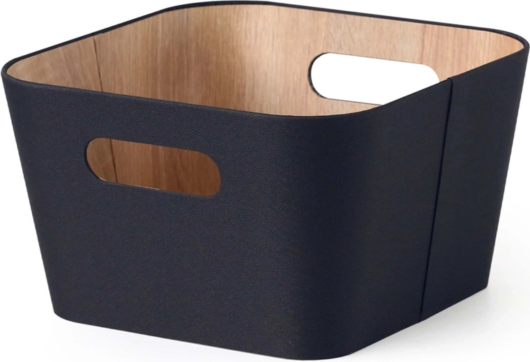 Storage basket 27 × 27 × 16 cm, black