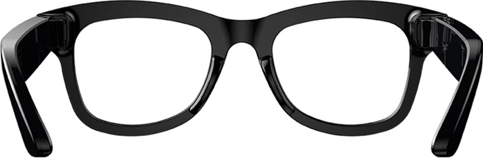 Elegant black frame with clear lenses for everyday wear