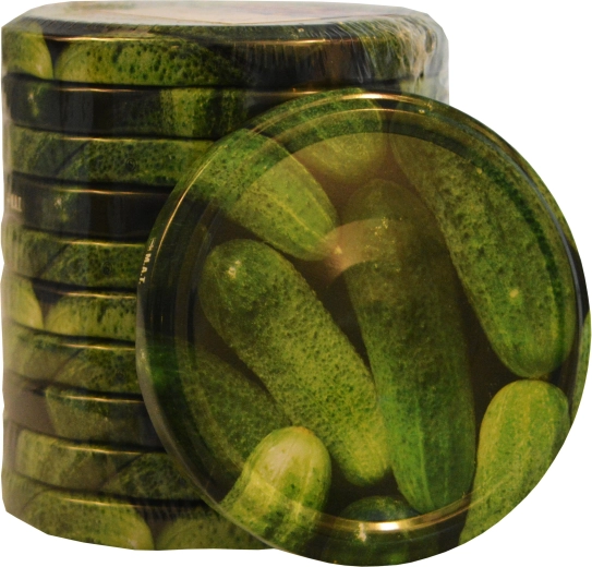 Twist 82 Lids with Cucumber Design, 10 pcs