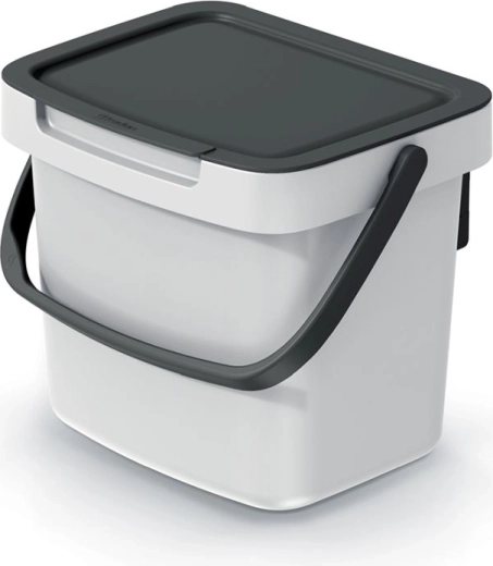 Systema Q Collect 3 L Waste Bin, Ash Grey with Black Lid
