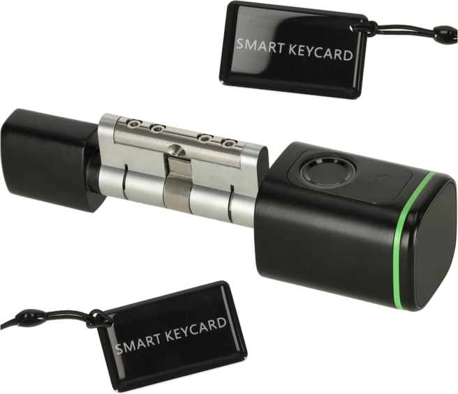 Смарт цилиндър за врата с пръстов отпечатък и Bluetooth