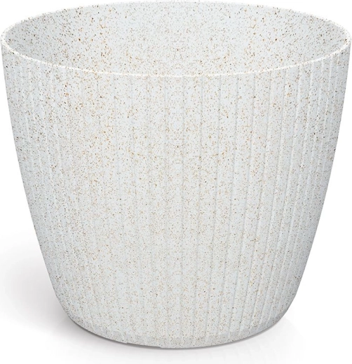 Lamia Eco Wood Flower Pot 19.8 cm white