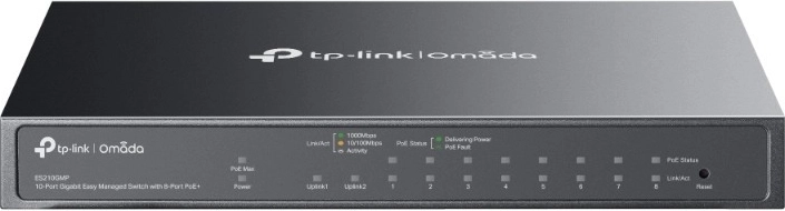 TP-Link Omada ES210GMP 10-port Gigabit Switch with 8× PoE+