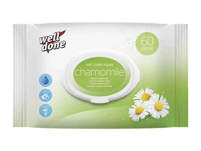 Well Done Camomile Moist Toilet Paper 60 pcs