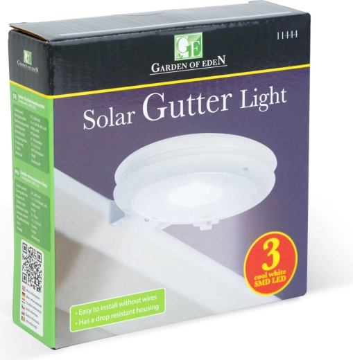Compact light for gutter mounting