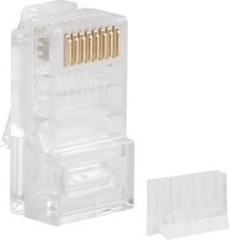 Unshielded RJ45 Connectors Cat.6 UTP with Guide 100 pcs
