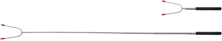 Stainless steel double prong for secure skewering