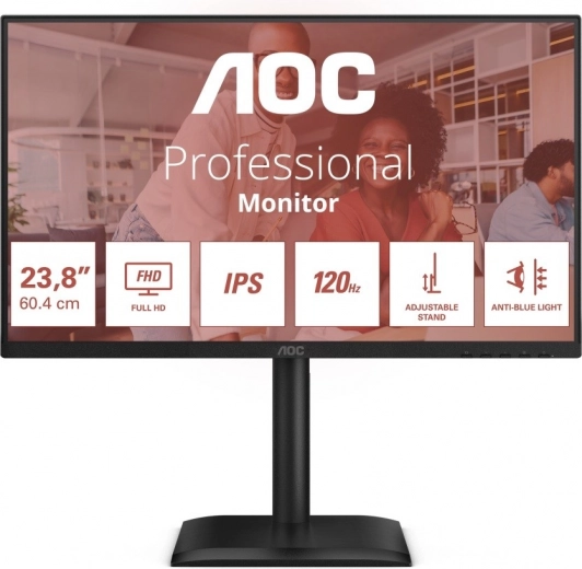 AOC монитор 24 инча с Full HD резолюция и IPS технология