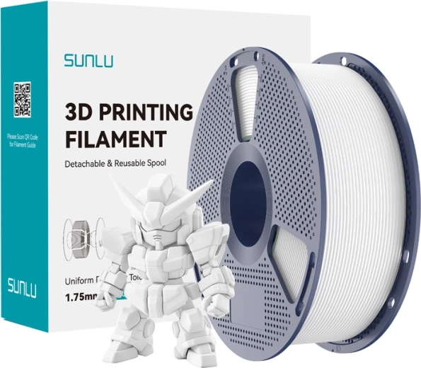 Филамент Sunlu PLA+ 2.0 1,75 mm бял