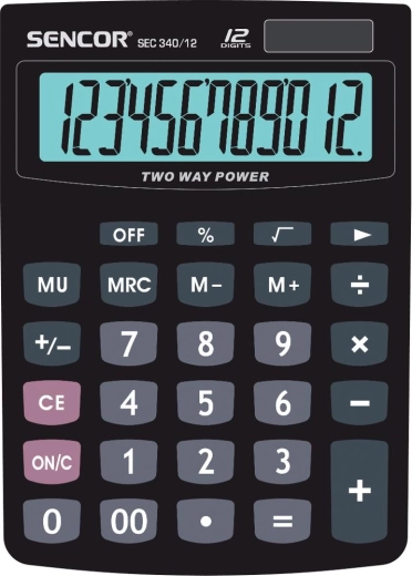 Desktop Calculator Sencor SEC 340/12 Dual