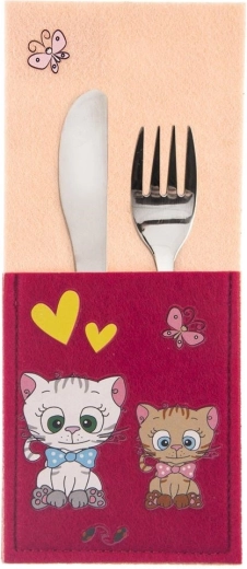 Children’s cutlery case Kitten 21 × 9 cm