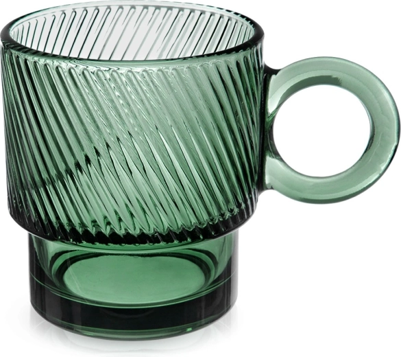 Зелена стъклена чаша VERDE 300 мл