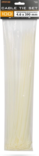 Transparent cable ties 390 × 4.6 mm, 100 pcs