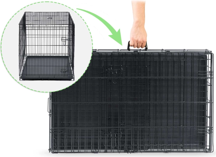 Quick fold into a flat suitcase with handle
