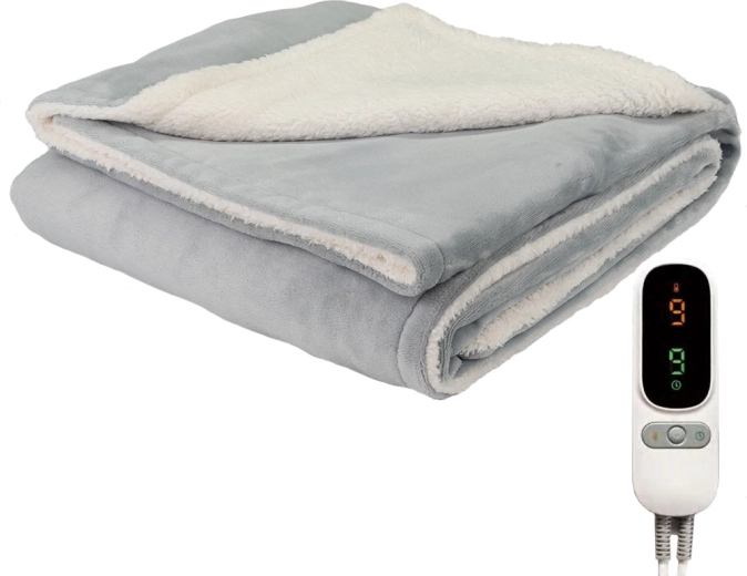 Електрическо отопляемо одеяло CozyHeat 160 W, сиво