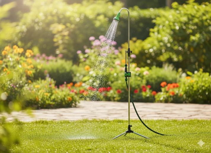 Easy connection to a garden hose