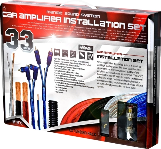 Cable Kit for Installing a Car Hi-Fi Amplifier