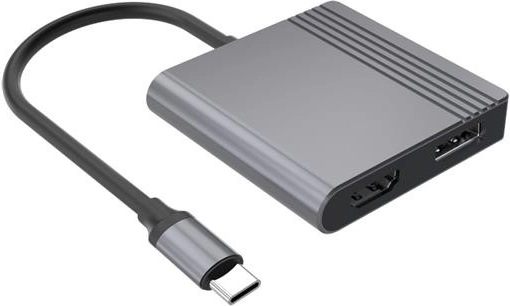 Адаптер USB‑C към HDMI и DisplayPort 4K 60 Hz, черен