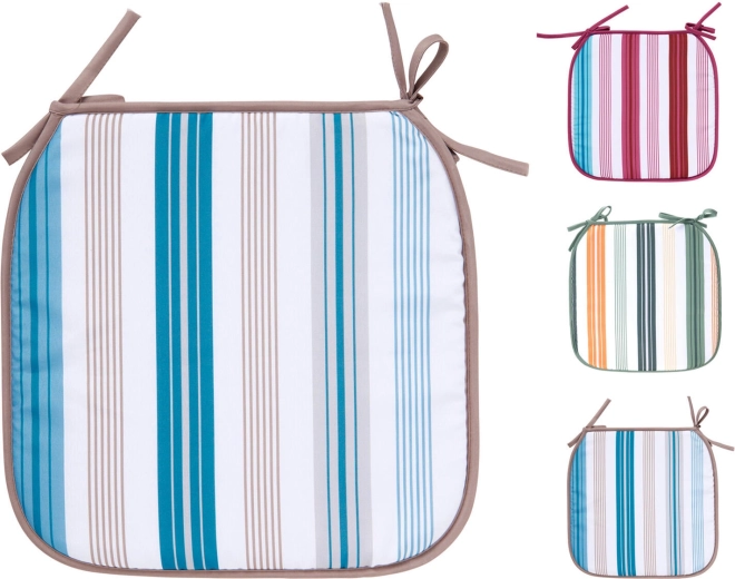 Striped garden chair cushion 38 × 38 cm (polyester, assorted colors)
