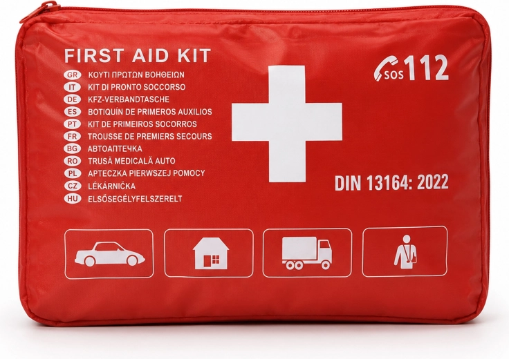 Europa car first aid kit DIN 13164 (new requirements 2026) - 1 piece