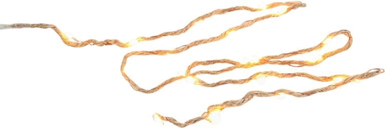 Christmas light string with timer, 20 LED, warm white, 1 m