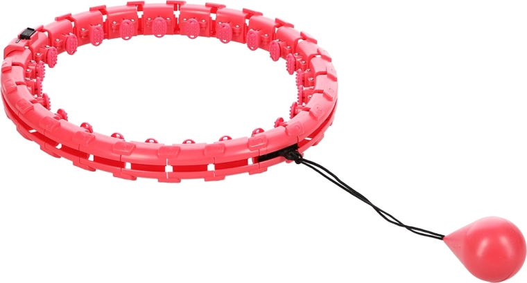 Масажен смарт обръч с тежест, червен