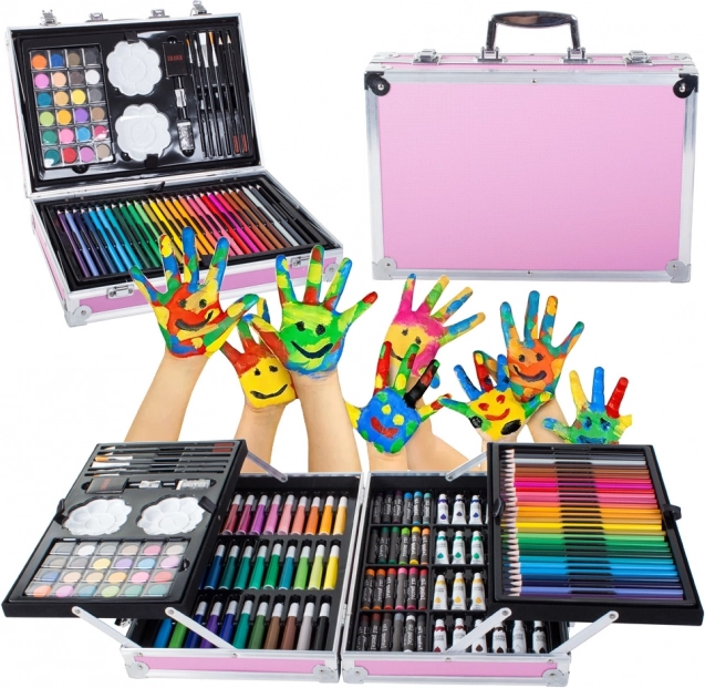 Творчески комплект в куфарче 145 части розов