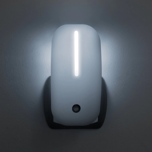 LED orientation night light with light sensor, white